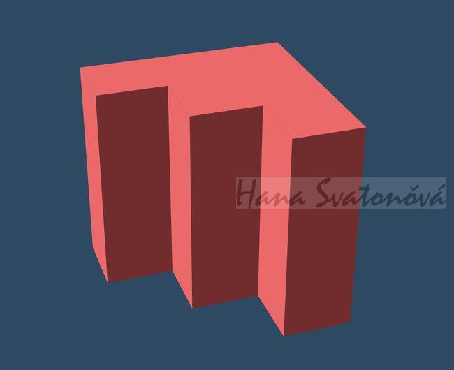 TETRIS 3, vysoký rovný, výška 6cm
