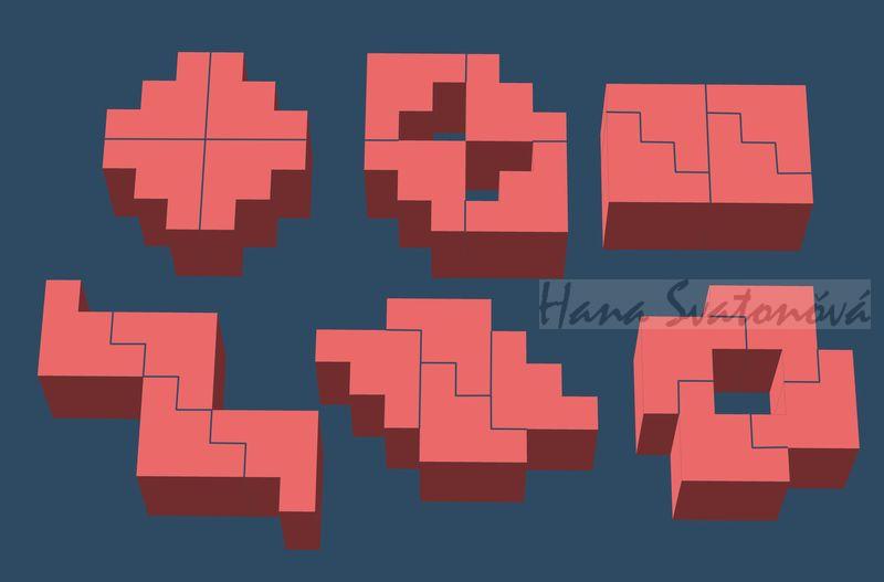 TETRIS 3, vysoký rovný, výška 6cm