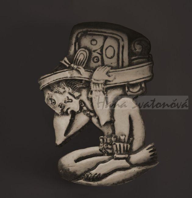 Relief - Mayský motiv 1, vel. 6x8,5cm