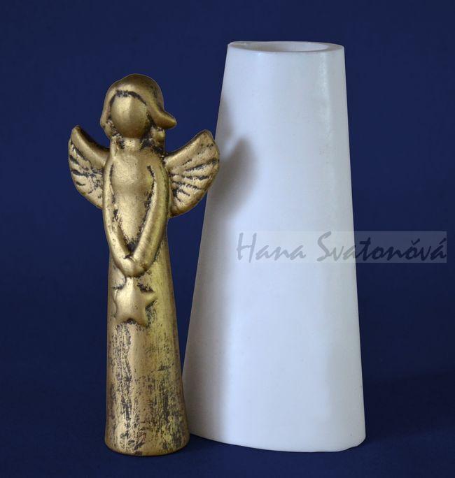 Anděl zlatý - výška 16,5cm