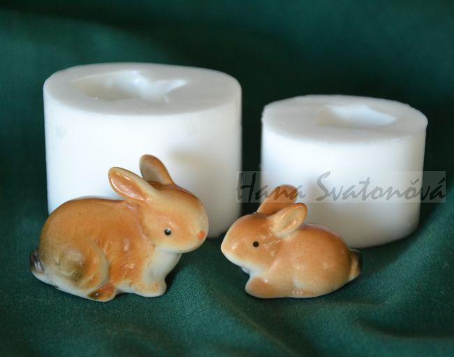 2 Králíci -vel. 4,5 a 3,5cm