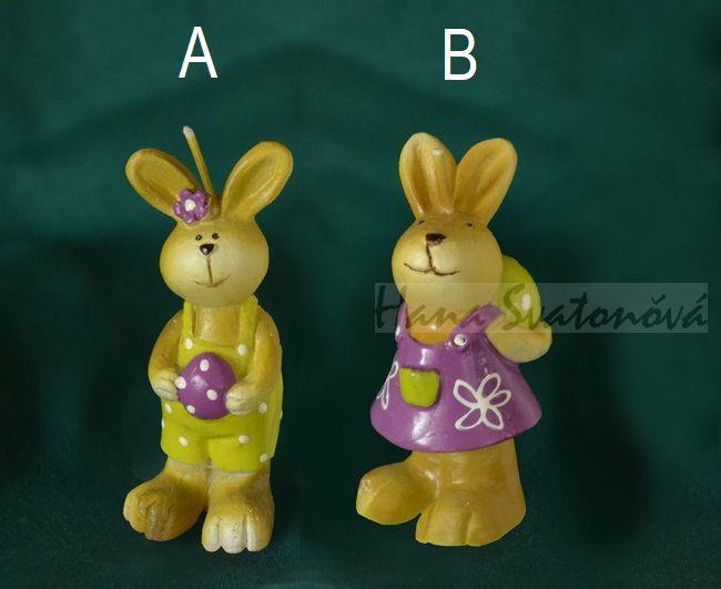Zajíček a Zajíčka s vajíčkem - výška 6cm