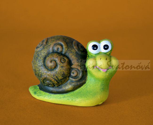 Šnek žlutý - výška 5,5cm