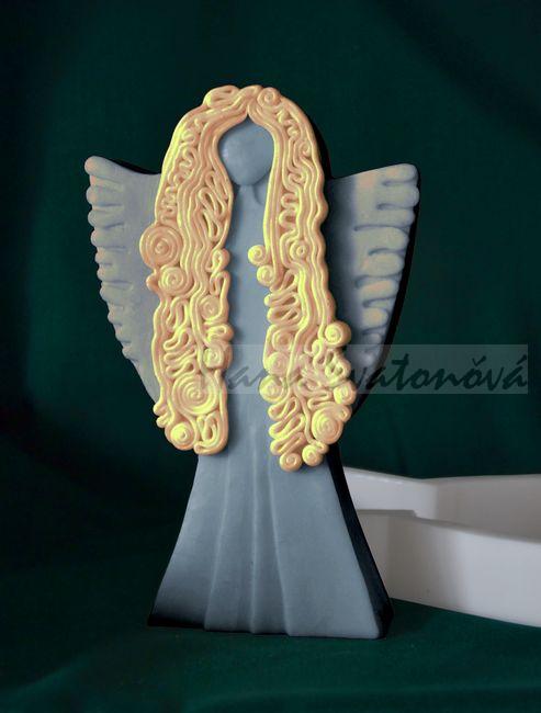 Anděl plochý 2 - výška 18cm