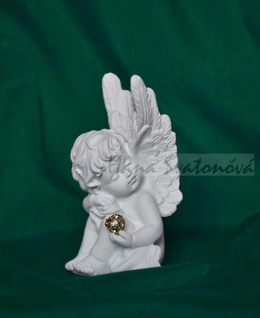 Anděl s vysokými křídly malý - výška 8,5cm