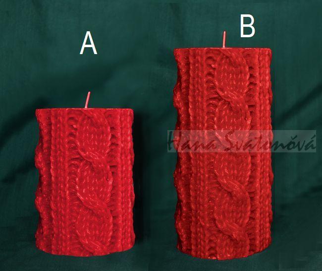 Válec pletený 1 - výška 9,7 a 14cm