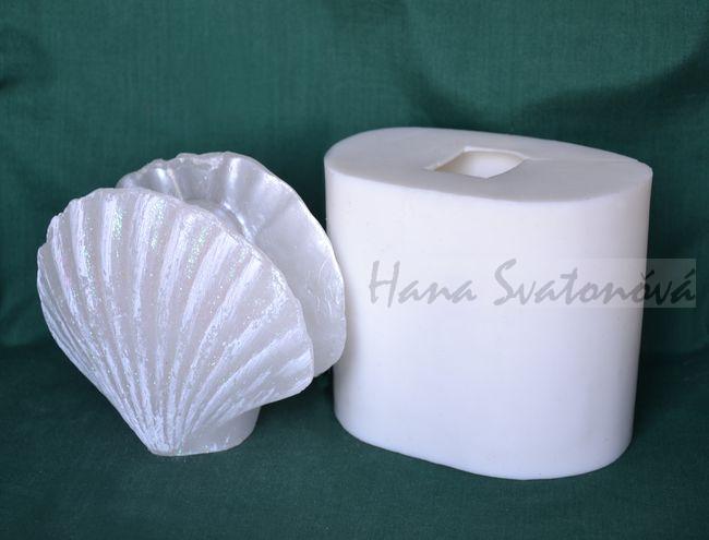 Mušle otevřená s perlou, výška 10cm