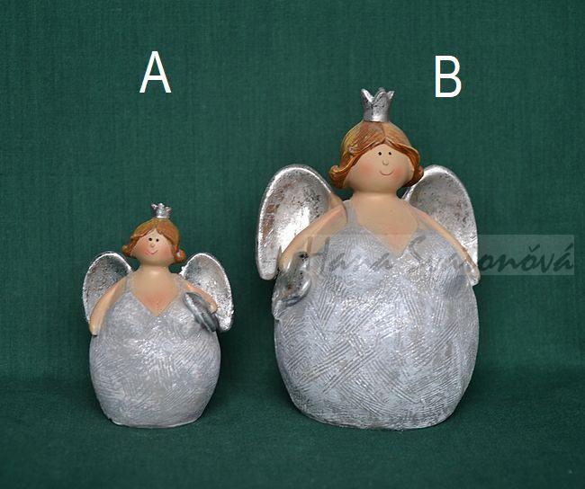 Andělka kulatá, výška 7,5 a 11cm