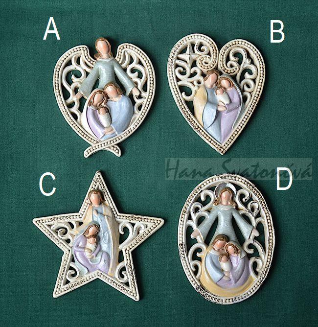 Relief Svatá rodina Ornament - vel. 8cm