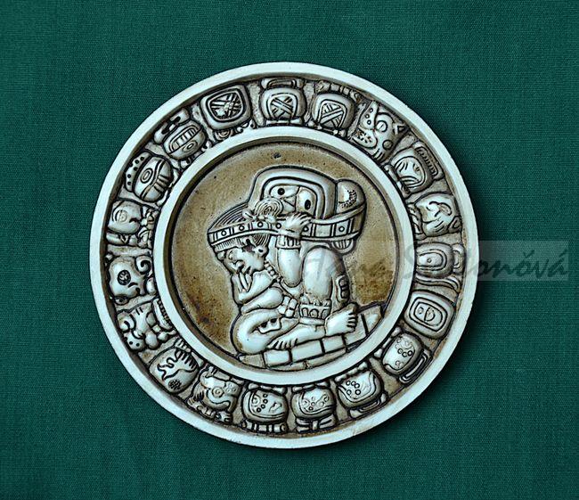 Relief - Mayský kalendář, průměr 10cm