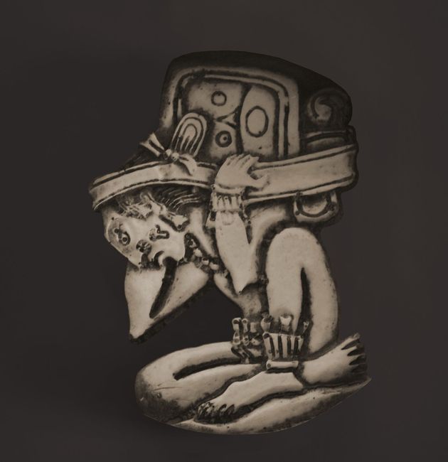 Relief - Mayský motiv 1, vel. 6x8,5cm