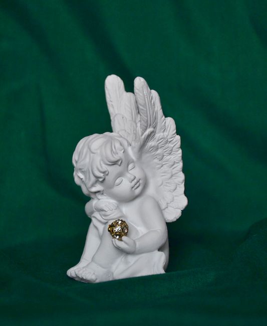 Anděl s vysokými křídly malý  - výška 8,5cm