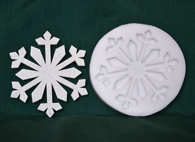 Relierf Sněhová vločka 1  - průměr7,5cm