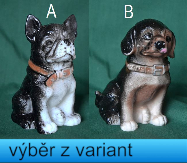 Pes Buldoček, pes Vilda - výška 9cm