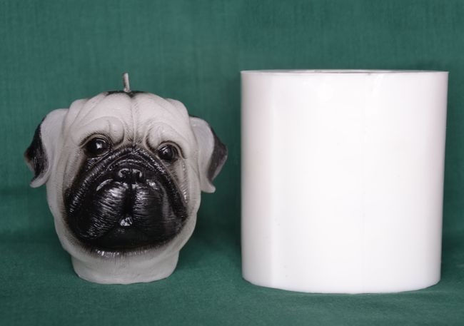 hlava buldoka - výška 8cm