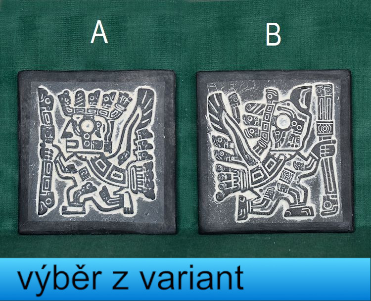 Relief - Mayský motiv čtverec 8x8cm