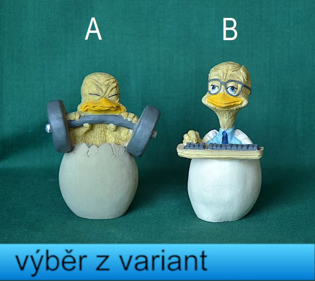 Kačer - výška 7 a 7,5cm