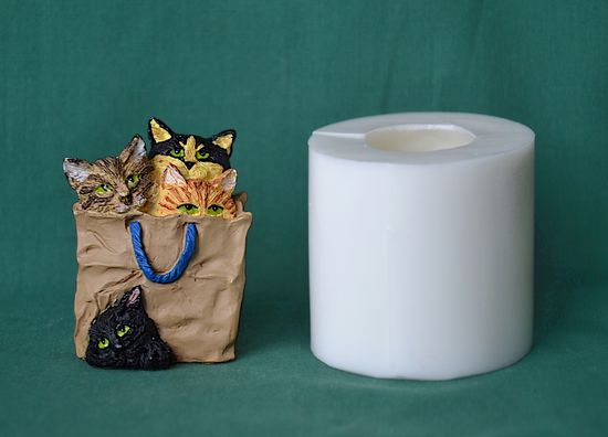 Koťata v pytlíku - výška 5cm