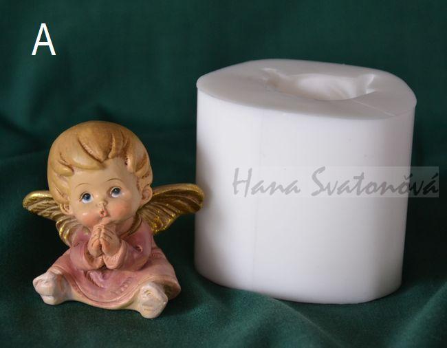 Andělíček buclatý s hvězdičkou - výška 5,5cm