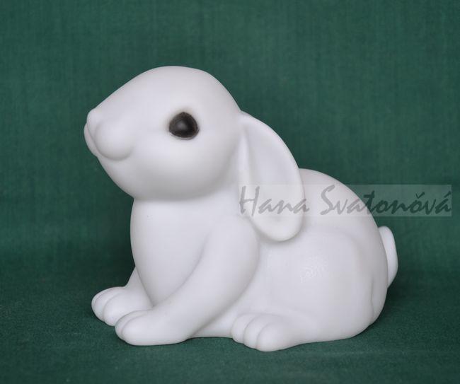 bílý Králík - výška 8,5 cm