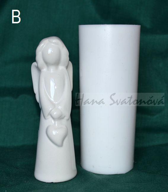 Anděl bílý modlící  - výška 13cm