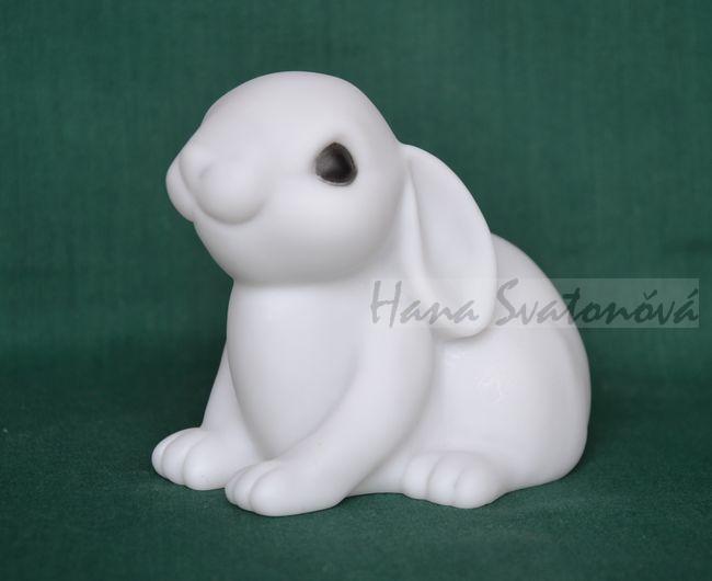 bílý Králík - výška 8,5 cm