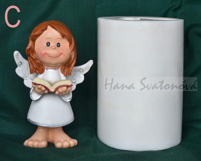 Andílek s knihou - výška 10cm