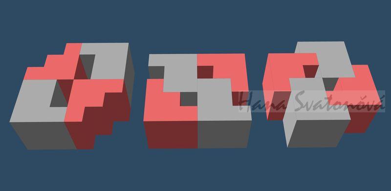 TETRIS 2, nízký rovný, výška 5cm